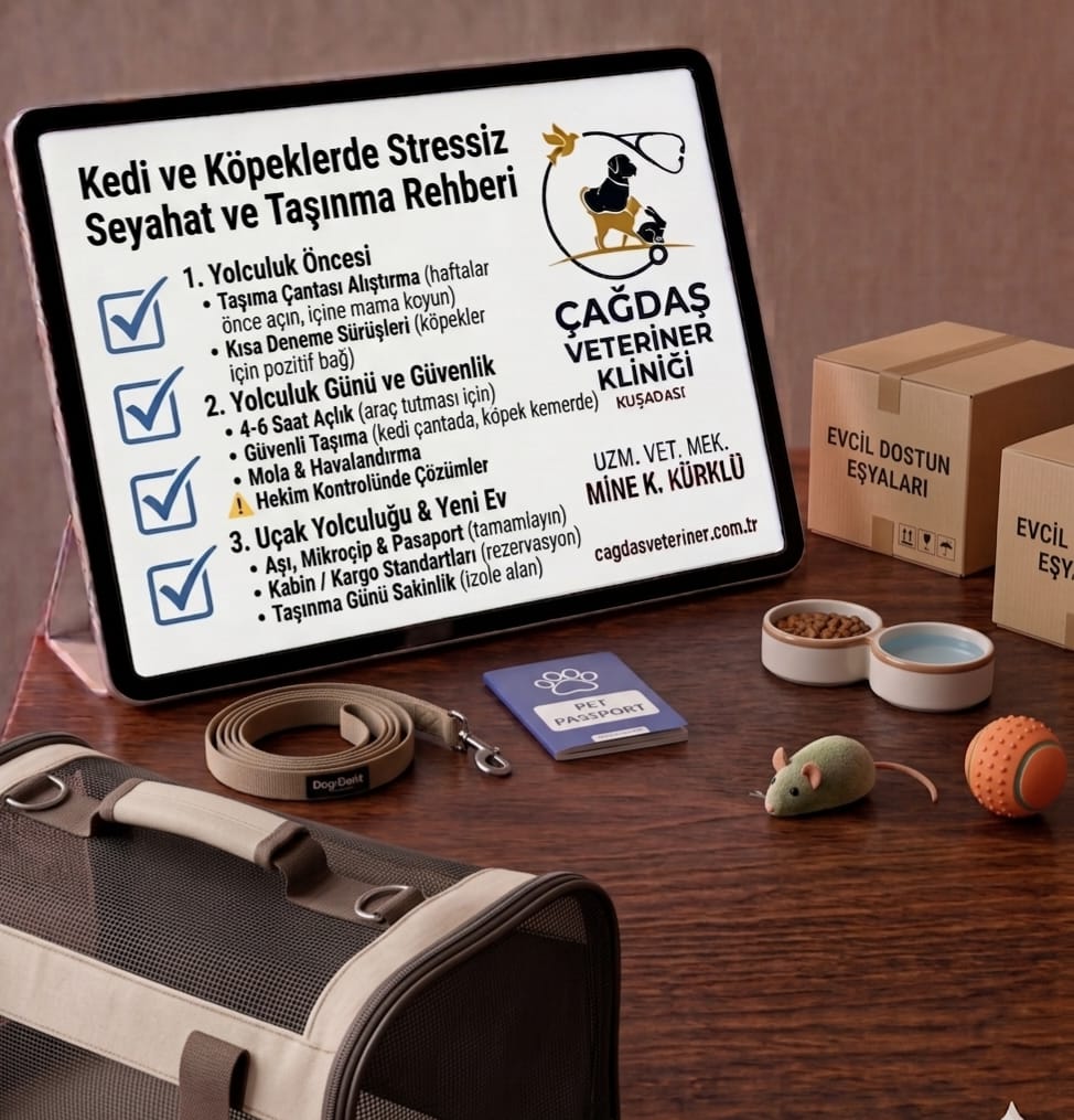 Kedi ve Köpeklerde Stressiz Seyahat 